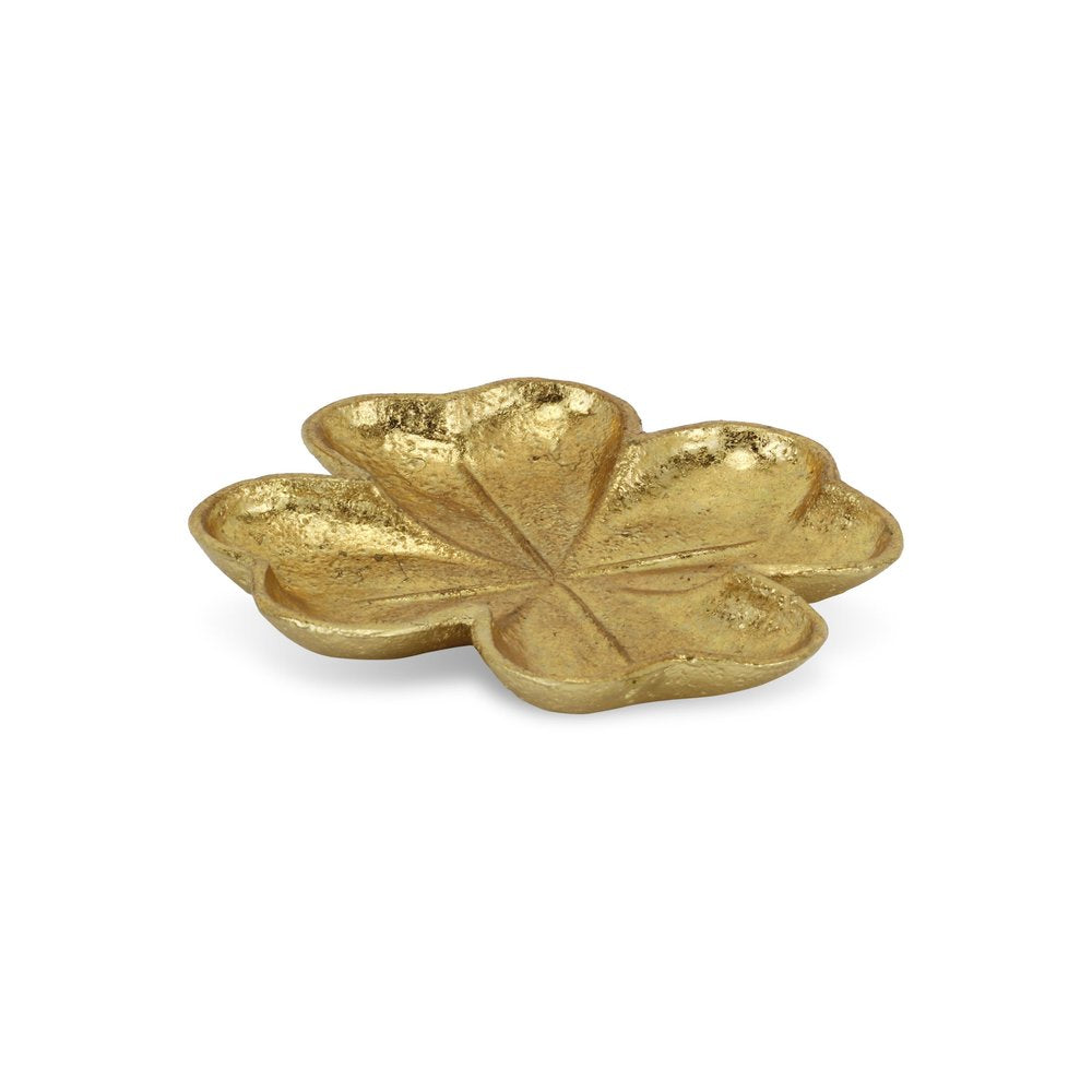 7" Gold Shamrock Metal Handmade Vanity Tray HomeRoots