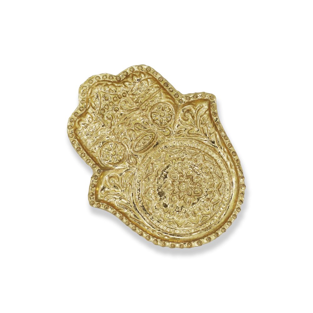 5" Gold Novelty Metal Handmade Tray HomeRoots