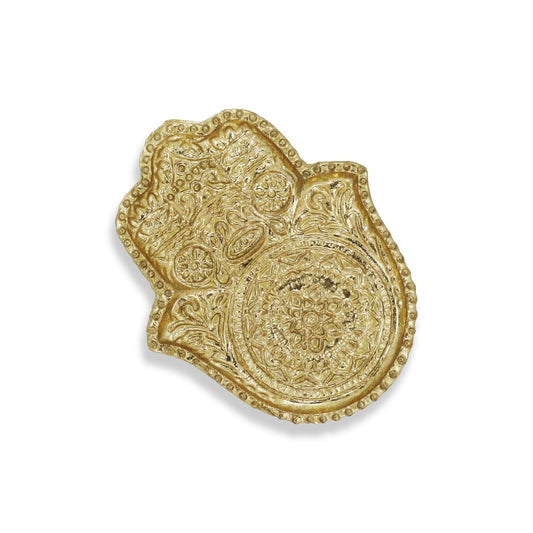 5" Gold Novelty Metal Handmade Tray HomeRoots