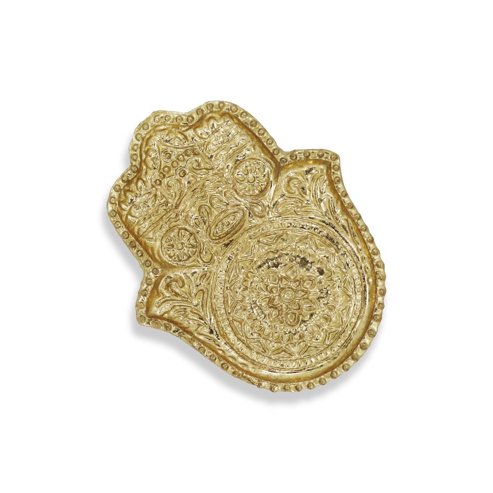 5" Gold Novelty Metal Handmade Tray HomeRoots