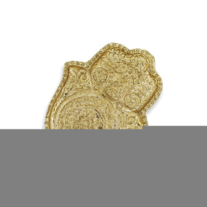 5" Gold Novelty Metal Handmade Tray HomeRoots