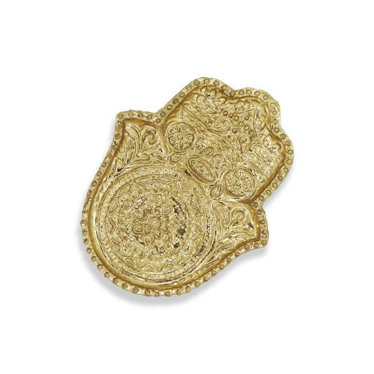 5" Gold Novelty Metal Handmade Tray HomeRoots