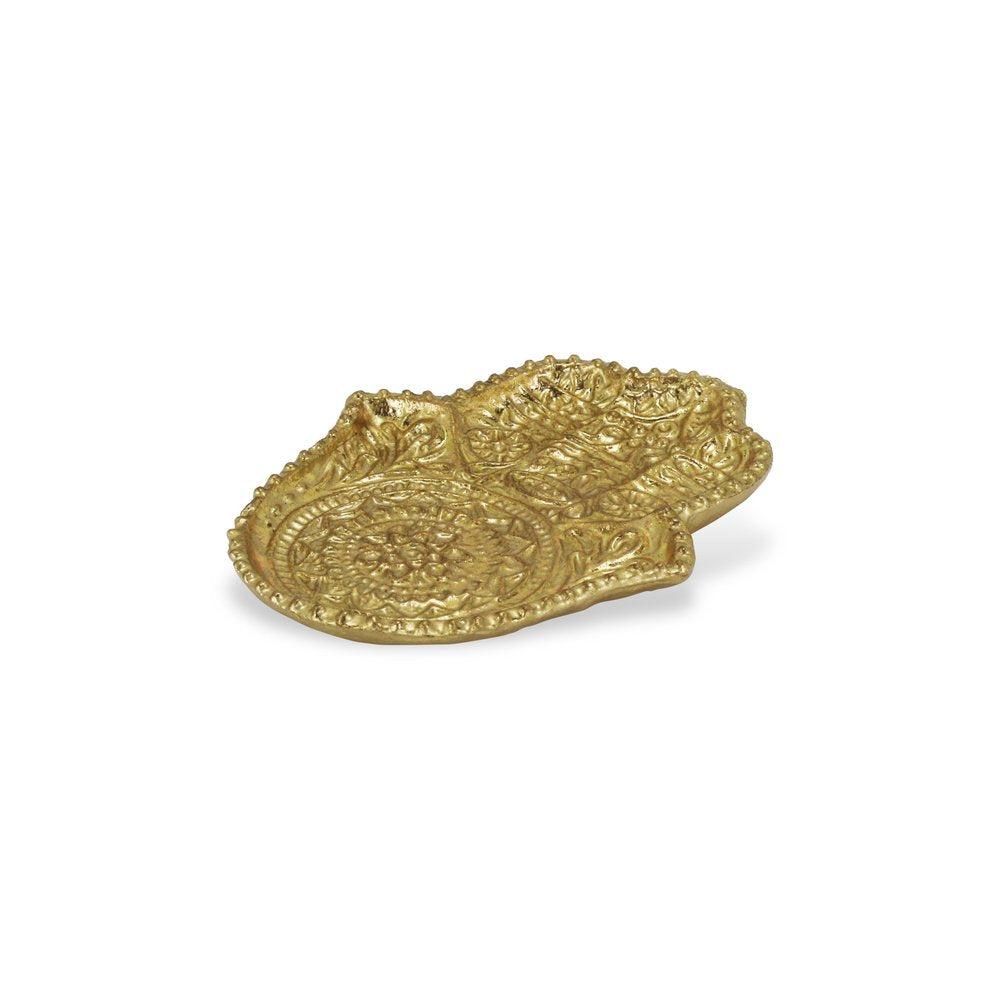 5" Gold Novelty Metal Handmade Tray HomeRoots