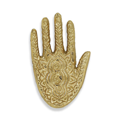 5" Gold Hamza Metal Handmade Tray HomeRoots