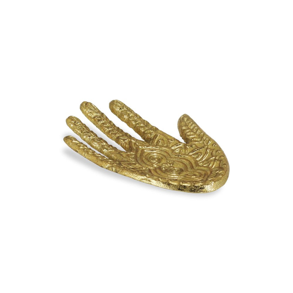 5" Gold Hamza Metal Handmade Tray HomeRoots