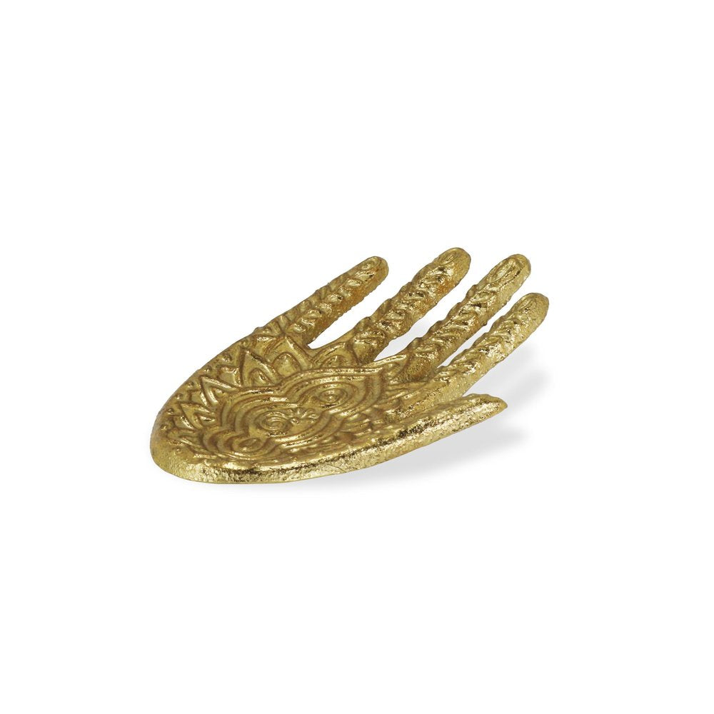 5" Gold Hamza Metal Handmade Tray HomeRoots