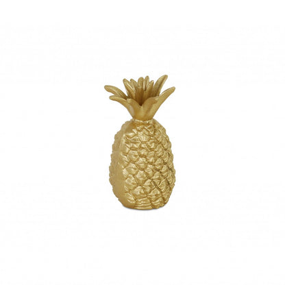 9" Gold Cast Iron Pineapple Hand Painted Sculpture HomeRoots