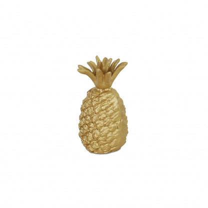 9" Gold Cast Iron Pineapple Hand Painted Sculpture HomeRoots