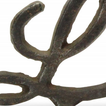 3" Black Cast Iron Love Hand Painted Tabletop Sculpture HomeRoots