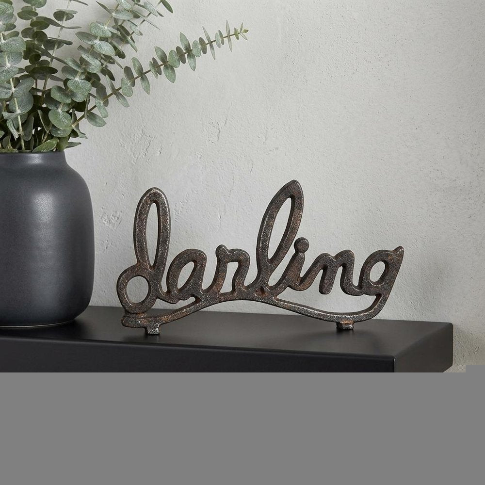 5" Black Cast Iron Hand Painted Darling Tabletop Sculpture HomeRoots