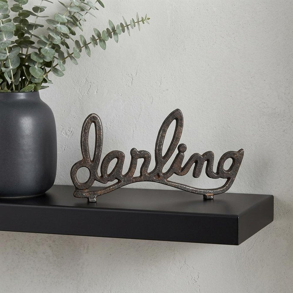 5" Black Cast Iron Hand Painted Darling Tabletop Sculpture HomeRoots
