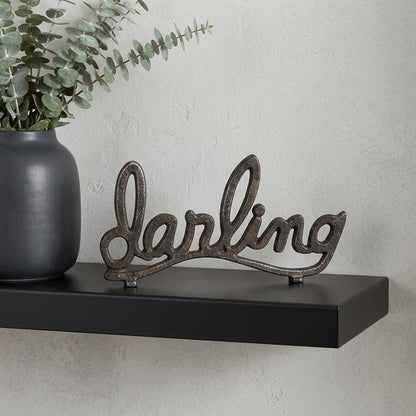 5" Black Cast Iron Hand Painted Darling Tabletop Sculpture HomeRoots