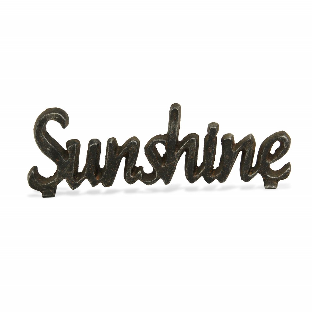 3" Black Cast Iron Hand Painted Sunshine Sculpture HomeRoots