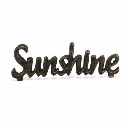 3" Black Cast Iron Hand Painted Sunshine Sculpture HomeRoots
