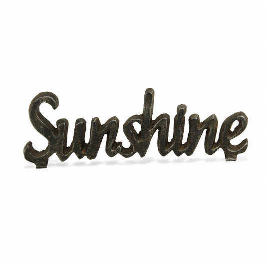 3" Black Cast Iron Hand Painted Sunshine Sculpture HomeRoots