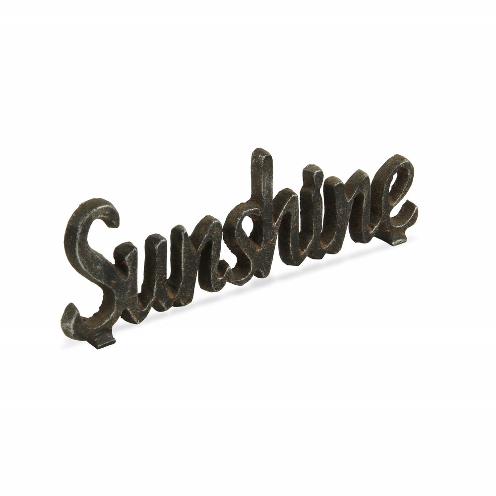 3" Black Cast Iron Hand Painted Sunshine Sculpture HomeRoots