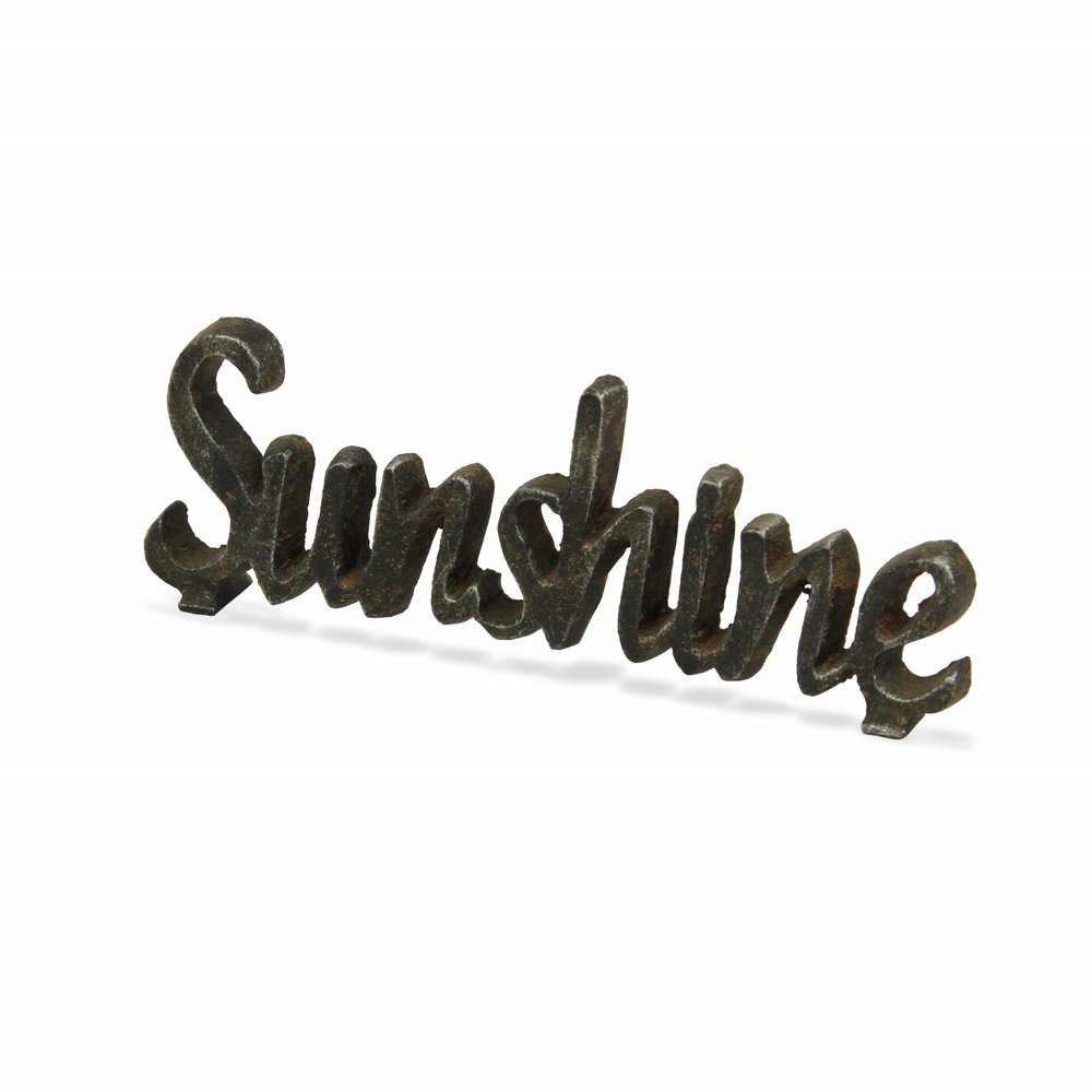 3" Black Cast Iron Hand Painted Sunshine Sculpture HomeRoots