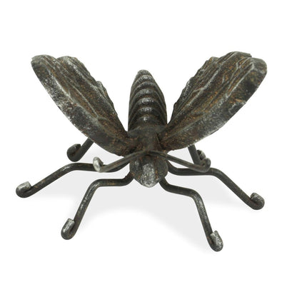 4" Black Cast Iron Butterfly Hand Painted Tabletop Sculpture HomeRoots