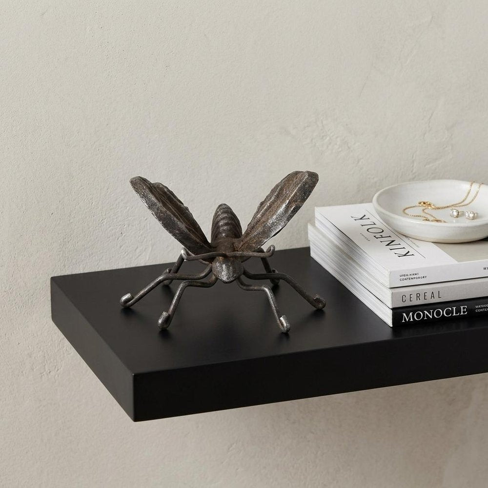 4" Black Cast Iron Butterfly Hand Painted Tabletop Sculpture HomeRoots