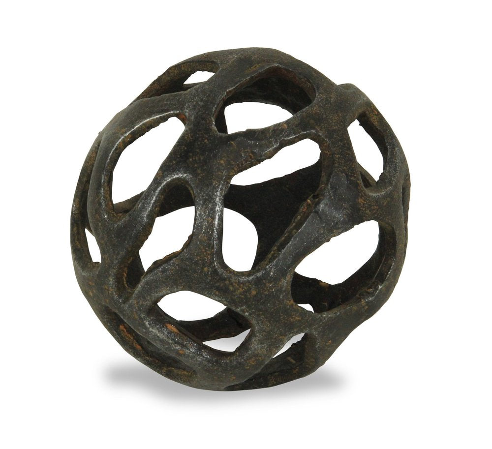4" Black Cast Iron Hand Painted Tabletop Sculpture HomeRoots
