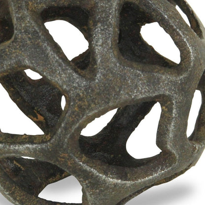 4" Black Cast Iron Hand Painted Tabletop Sculpture HomeRoots