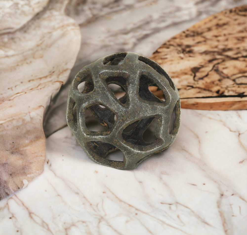 4" Black Cast Iron Hand Painted Tabletop Sculpture HomeRoots