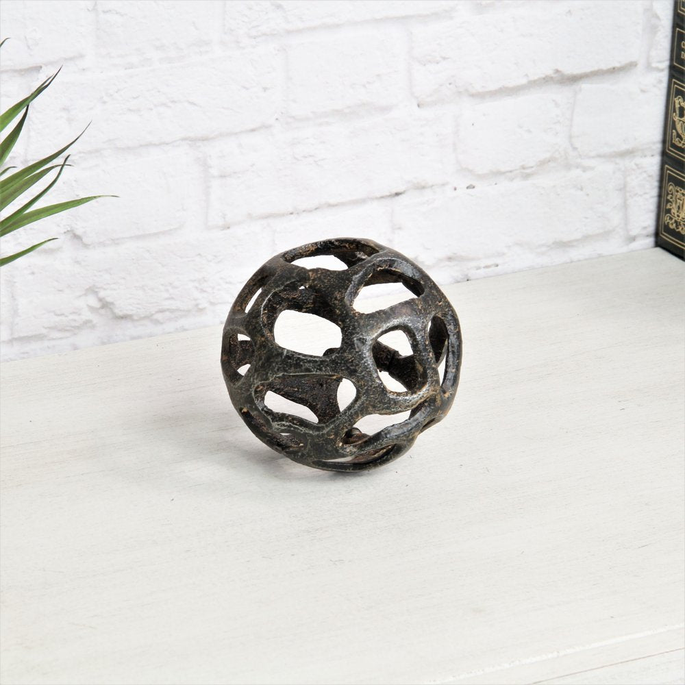 4" Black Cast Iron Hand Painted Tabletop Sculpture HomeRoots