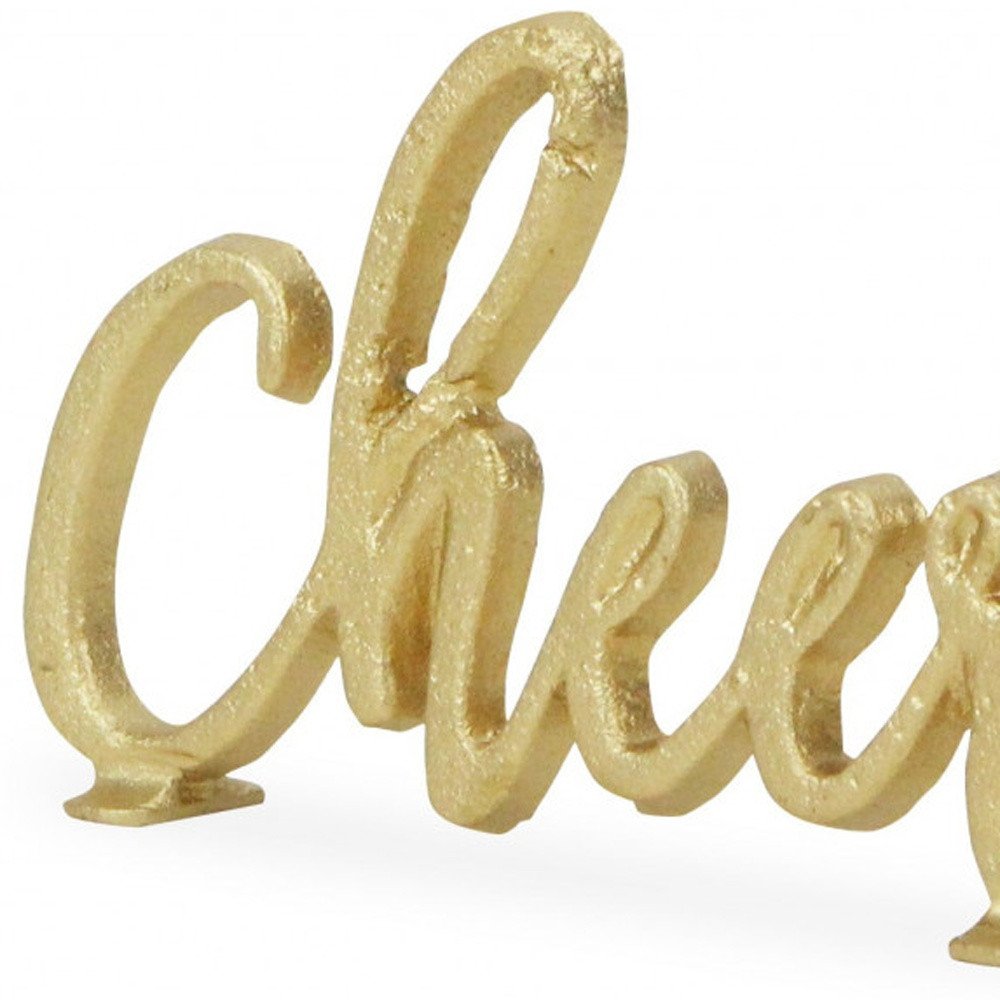 4" Gold Metal Hand Painted Tabletop Sculpture HomeRoots