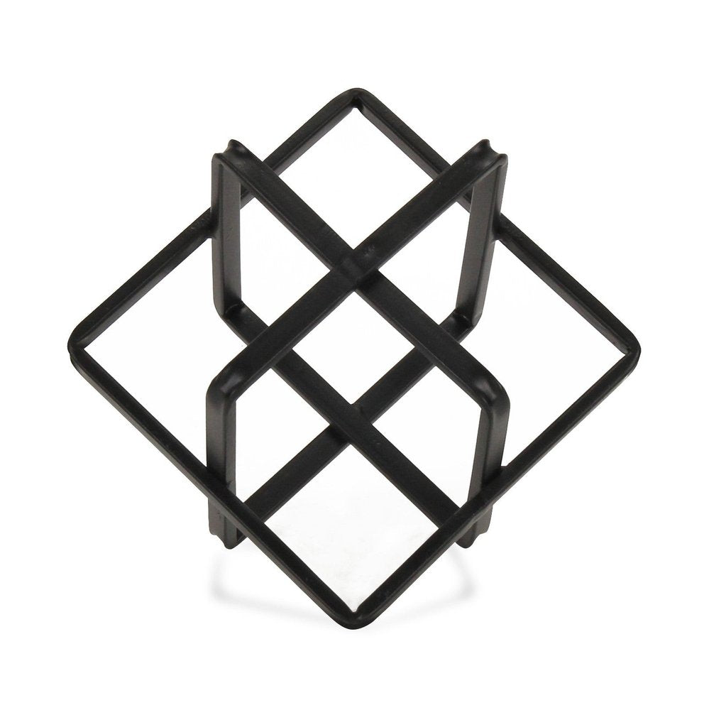 6" Black Metal Abstract Cube Sculpture HomeRoots