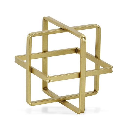 6" Gold Metal Abstract Hand Painted Sculpture HomeRoots