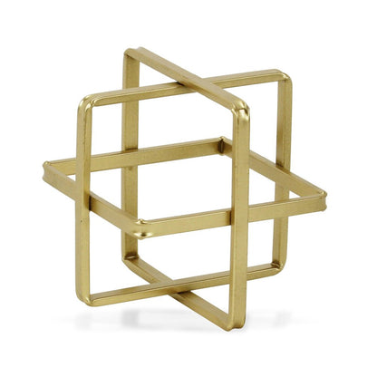 6" Gold Metal Abstract Hand Painted Sculpture HomeRoots