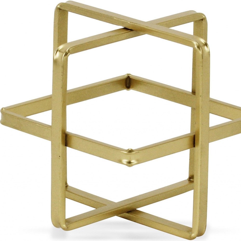 6" Gold Metal Abstract Hand Painted Sculpture HomeRoots