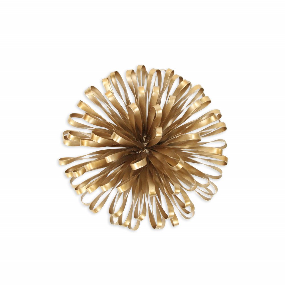 5" Gold Metal Abstract Hand Painted Sculpture HomeRoots
