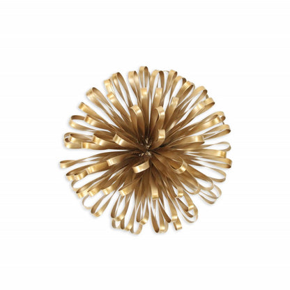 5" Gold Metal Abstract Hand Painted Sculpture HomeRoots
