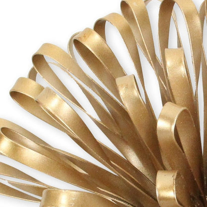 5" Gold Metal Abstract Hand Painted Sculpture HomeRoots