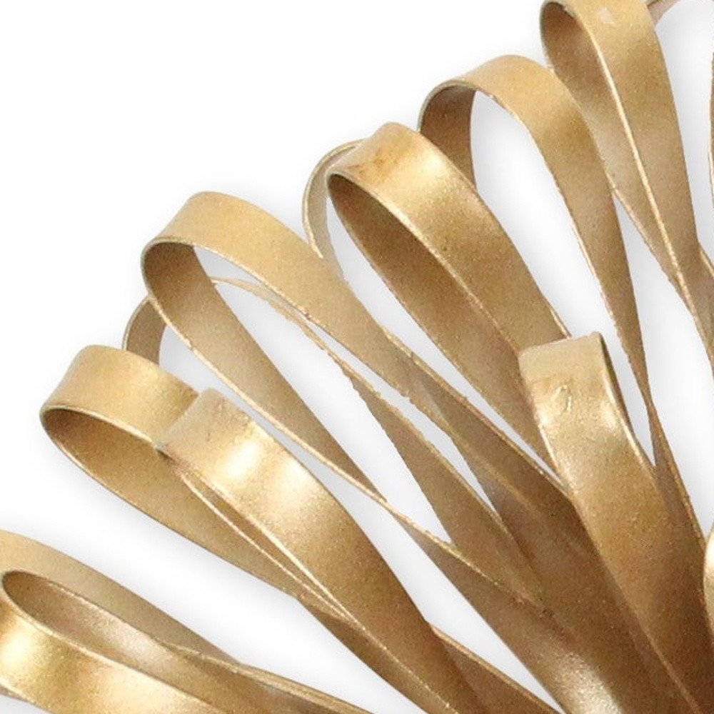 5" Gold Metal Abstract Hand Painted Sculpture HomeRoots