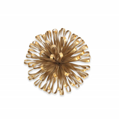 4" Gold Metal Abstract Bloom Painted Sculpture HomeRoots
