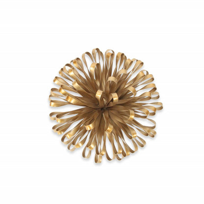 4" Gold Metal Abstract Bloom Painted Sculpture HomeRoots