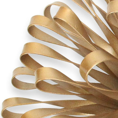 4" Gold Metal Abstract Bloom Painted Sculpture HomeRoots
