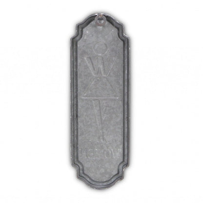 12" X 4" Gray And Brown Metal Wall Decor