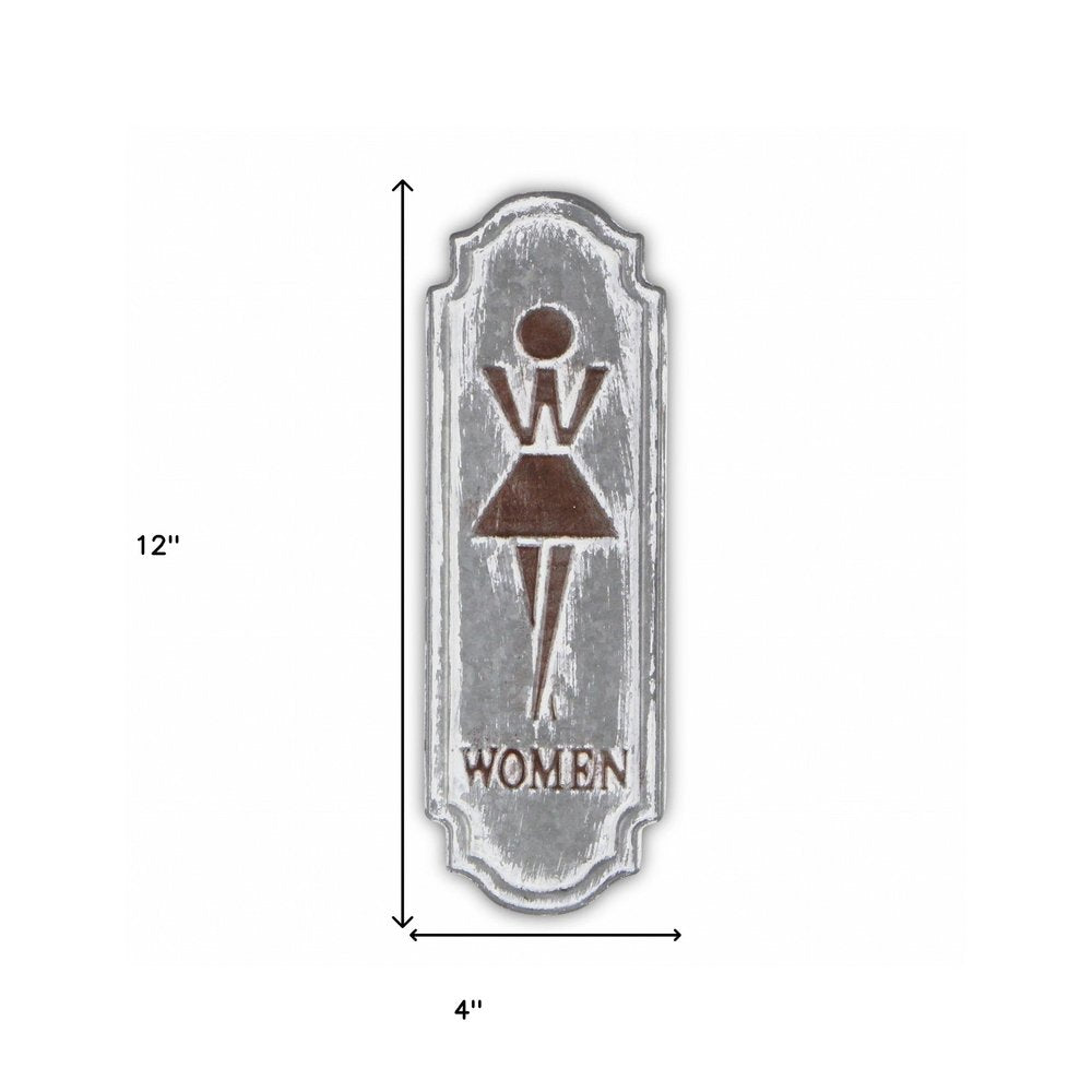 12" X 4" Gray And Brown Metal Wall Decor — view 5