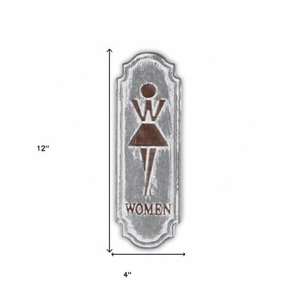 12" X 4" Gray And Brown Metal Wall Decor