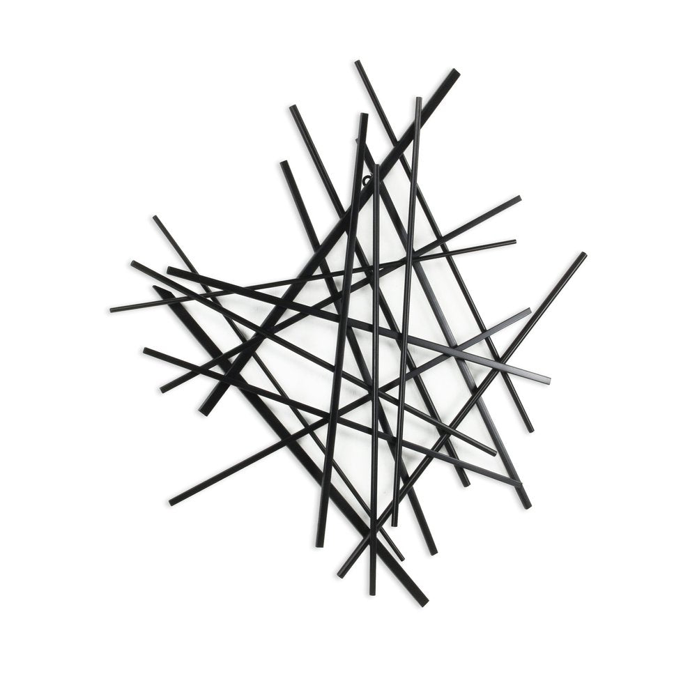 29" X 27" Black Metal Novelty Abstract Hanging Dimensional Sculpture — view 2