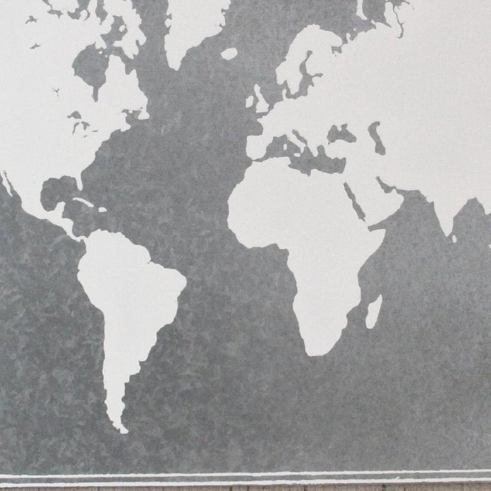 25" X 34" Brown and Gray Wood and Metal World Map Hanging Dimensional Sculpture — view 7