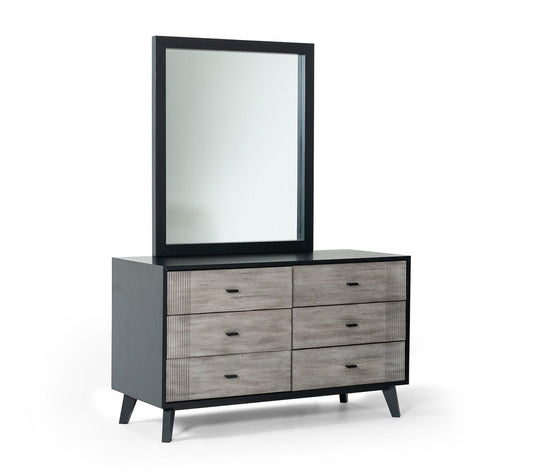 40" Black Wood Framed Dresser Mirror HomeRoots