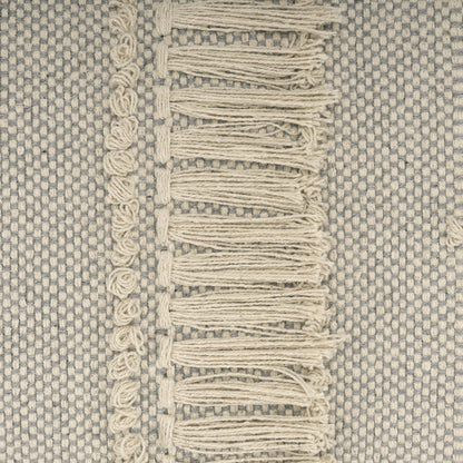 47" Cream And Black Leg Abstract Stripe and Dot Upholstery Bench HomeRoots