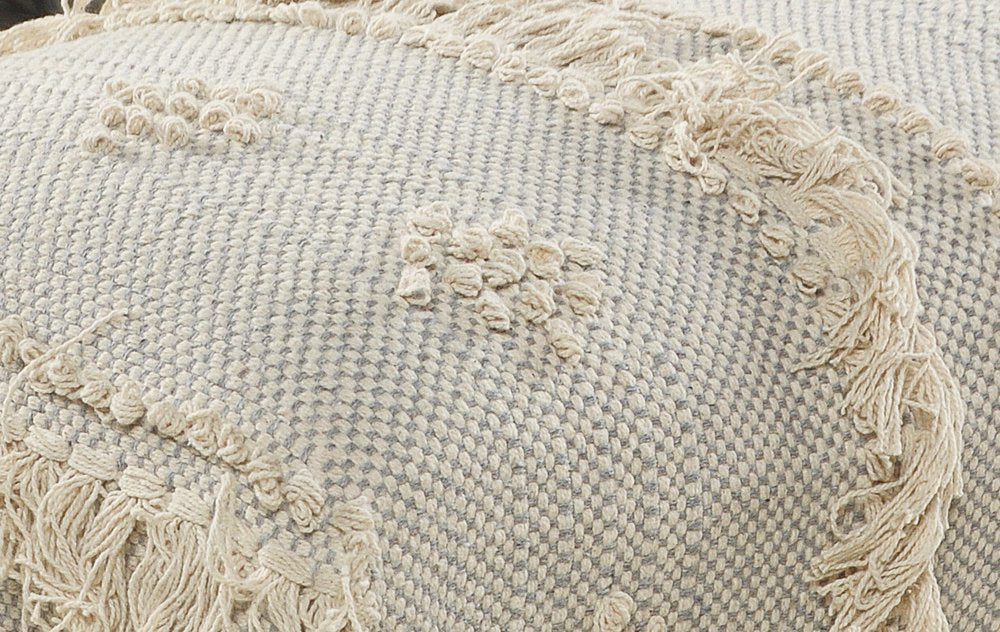 47" Cream And Black Leg Abstract Stripe and Dot Upholstery Bench HomeRoots