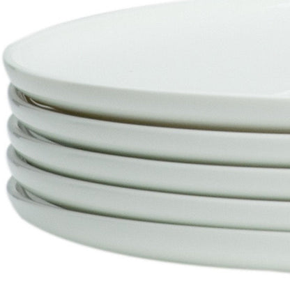 White Six Piece Round Coupe Porcelain Service For Six Dinner Plate Set HomeRoots