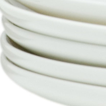 White Six Piece Porcelain Service For Six Salad Plate Set