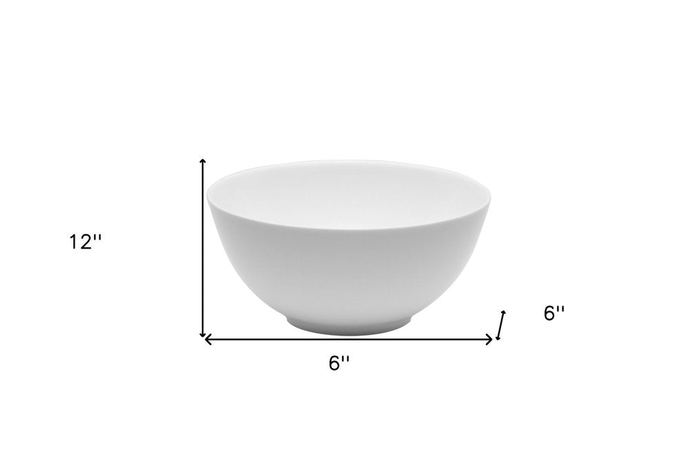 White Six Piece Porcelain Service For Six Bowl Set HomeRoots